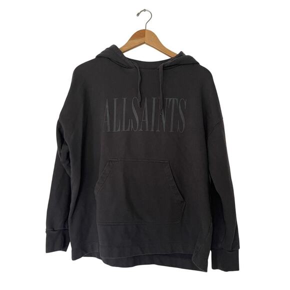 ALLSAINTS Etie Hoodie Washed Black Size XS - Picture 1 of 5